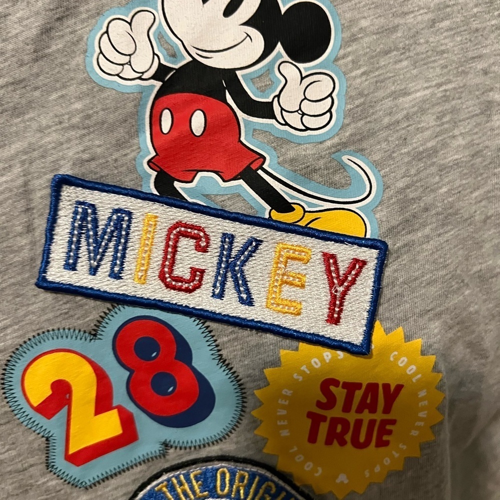 Mickey Mouse Crop T-Shirt Size XXL with Patches - Picture 5 of 5